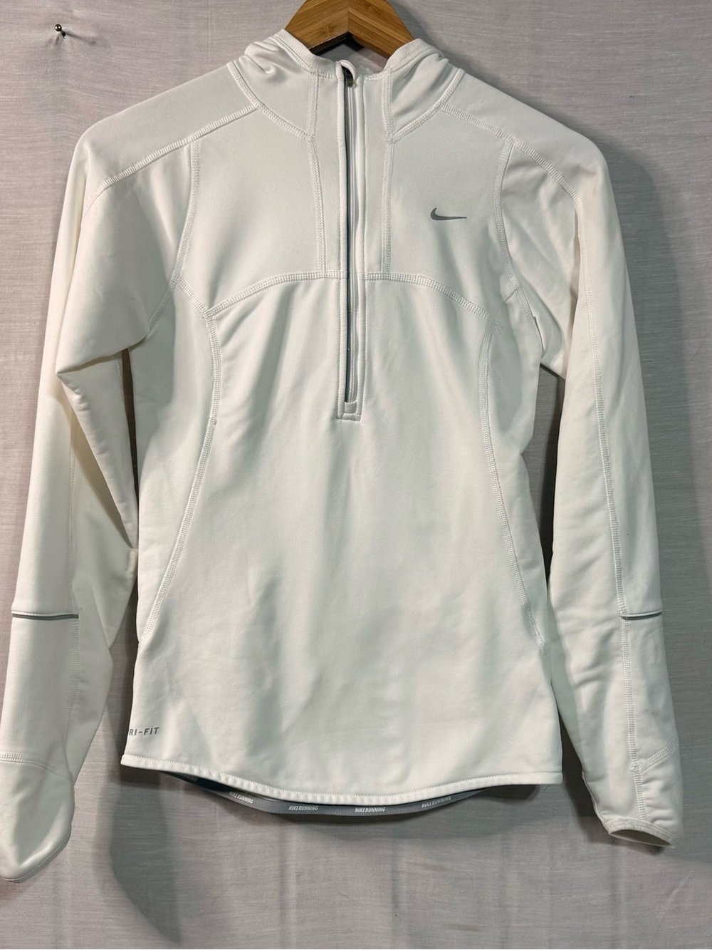 Nike Men’s White Half-Zip Hooded Performance Sweater